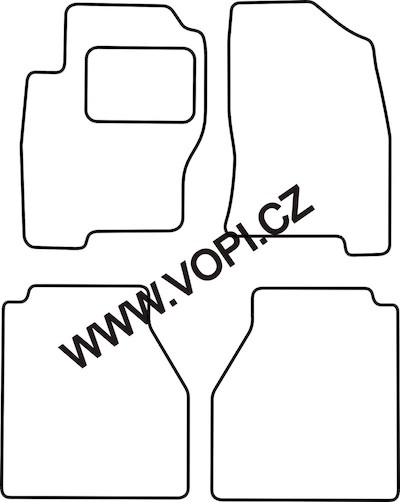 Textil-Autoteppiche Nissan Navara Double Cab 2005 - 05/2010 Carfit (3250)